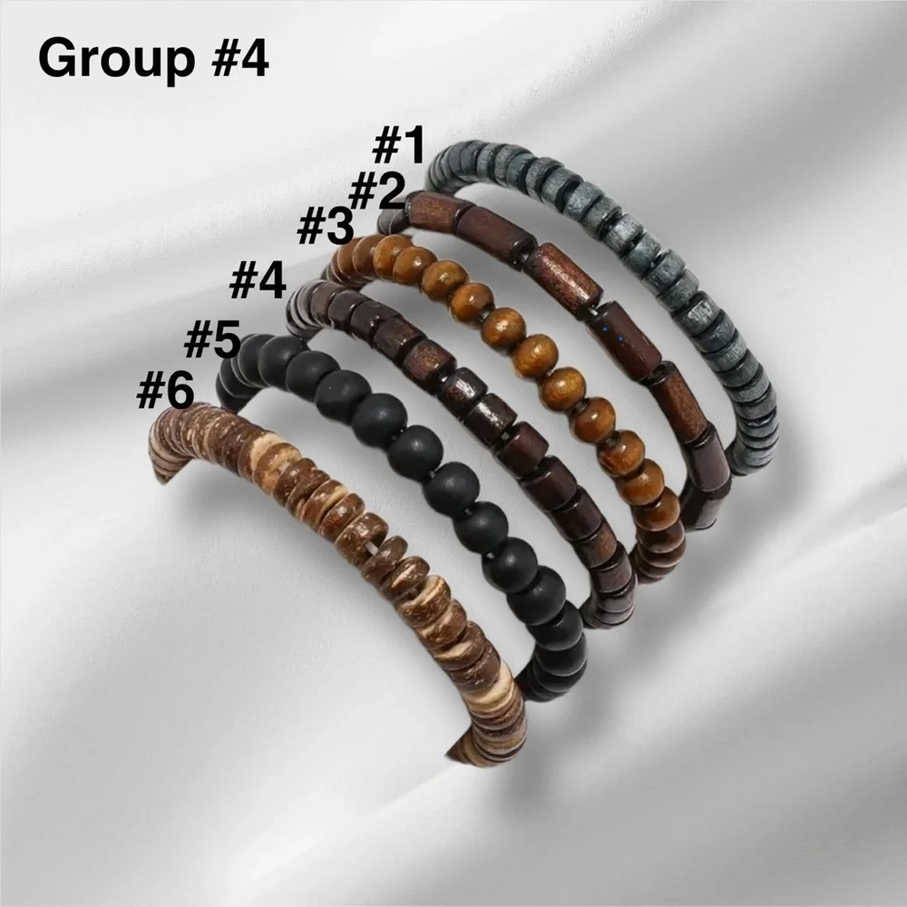 Men's Hand-woven Multi-layer Leather Set Bracelet.  All bracelets are Adjustable